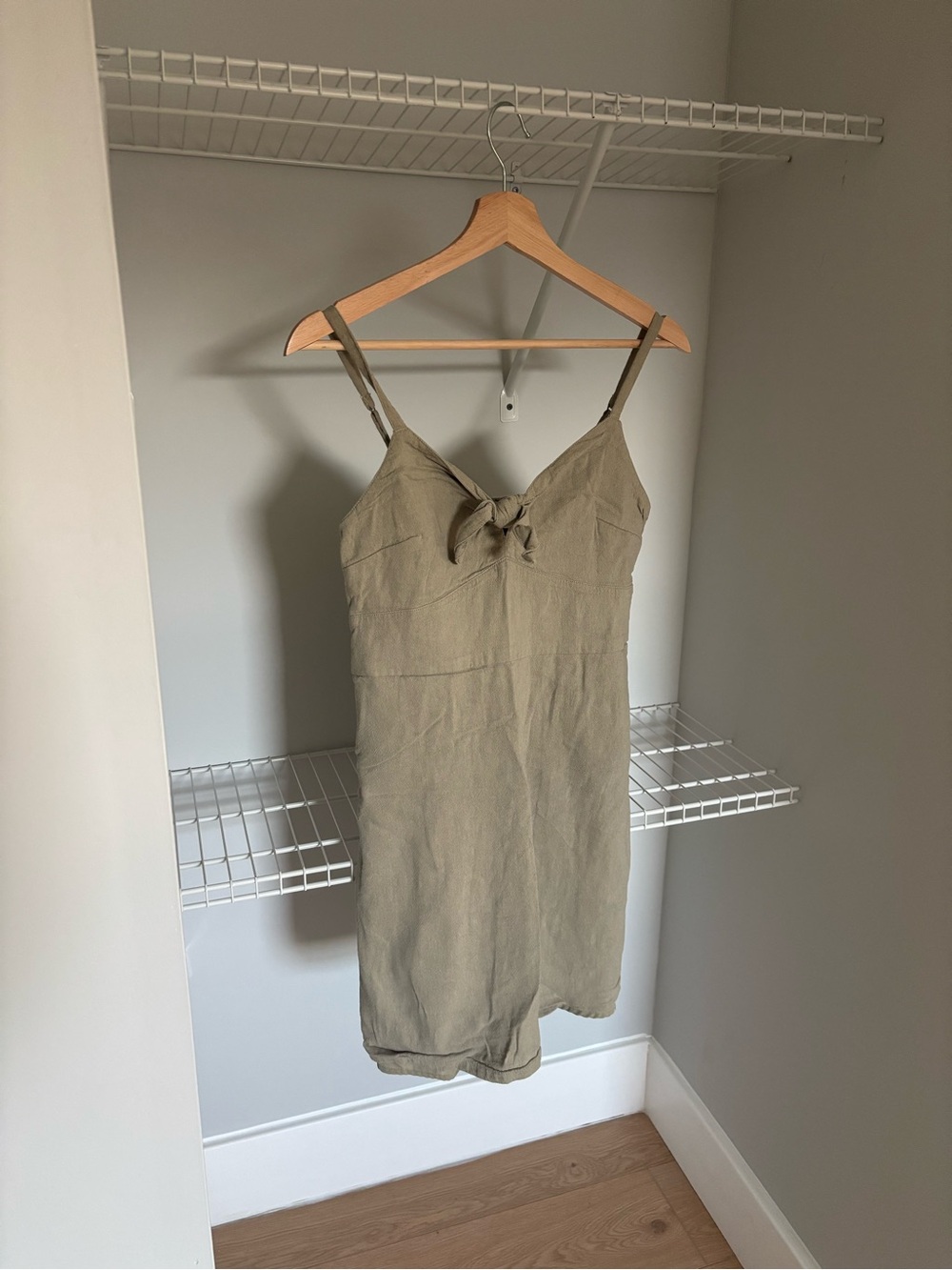 Hollister Olive Tie-Front Dress
